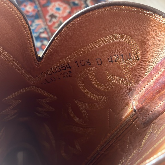 Lucchese Men’s 10.5 Cowboy Boots in warm light brown color -Western boots - Picture 7 of 8